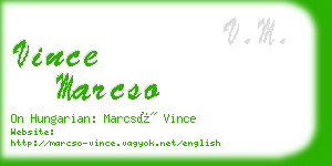 vince marcso business card